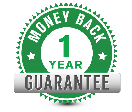 1 year money back guarantee badge for Medicinal Garden Kit purchase